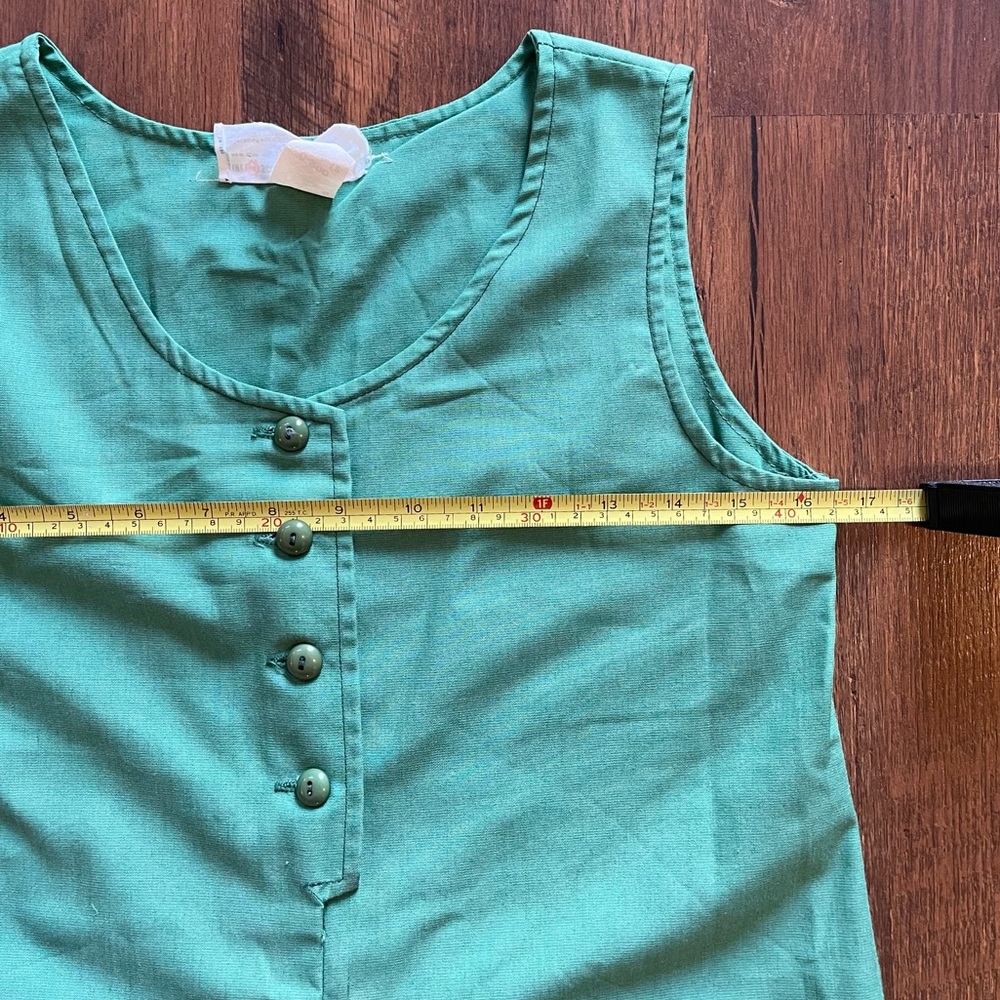 VTG 70s Girl Scouts Junior Uniform Dress Green Permanent Press A-Line USA - Picture 6 of 7